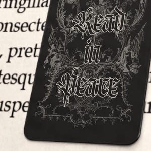 Gothic Aluminum Bookmark, Dark Academia Reader Gift