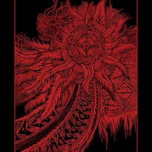 Dark Art Surreal Abstract 'Blooming Oblivion' Monster Flower Creature 8x10 Poster Print Visionary Psychedelic Horror Creepy Lovecraftian Red