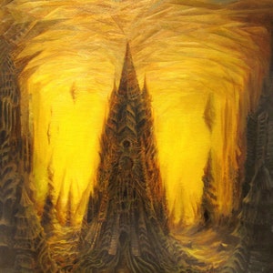 Degeneration Forge - Print Art Painting Reproduction Fantasy Dark Surreal Landscape Sci Fi Art Alien World Abstract
