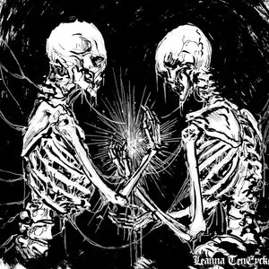 The Lovers Gothic Wall Art Dark Art Skeletons Gothic Romance Death Metal Macabre 8x10 Poster Print Skulls Black and White Goth Drawing