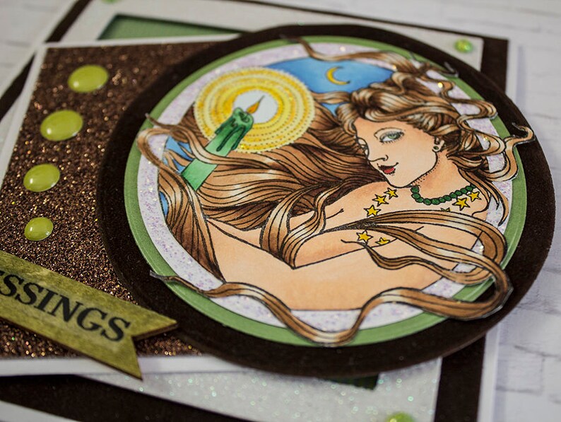 Imbolc Goddess Handmade Greeting Card, Pagan Greeting Cards, Goddess Handmade Card, Imbolg Card, Pagan Greetings image 5