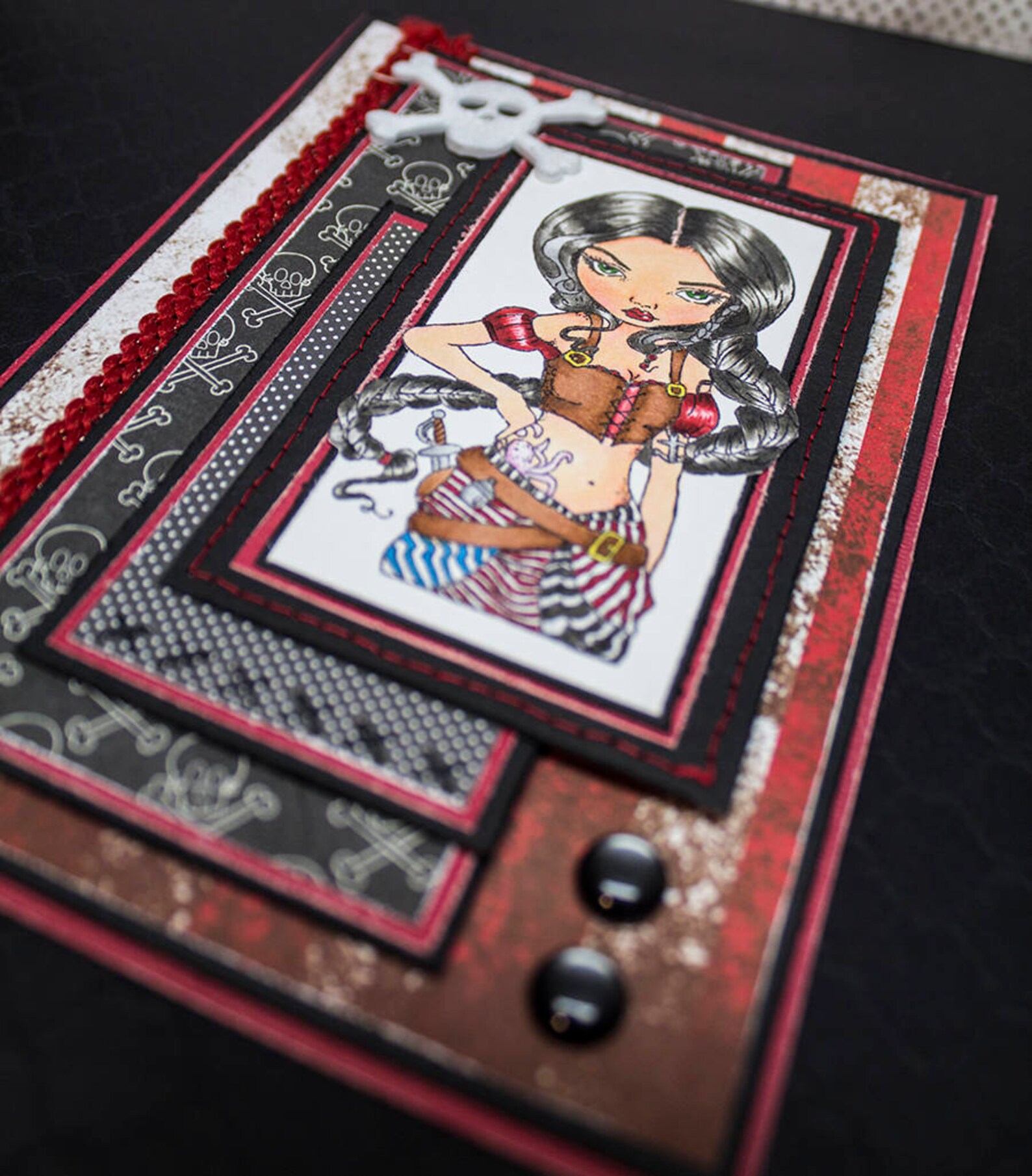 Pirate Girl Handmade Greeting Card Etsy Italia