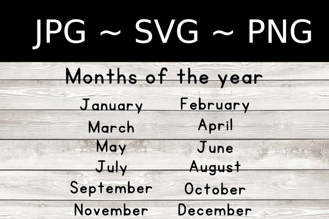 Tracing Mat - Months of the Year - SVG - Homeschool - Cutting File ...