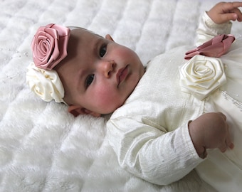 Christening Gown Rosario with Headband
