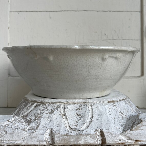 Crazed and Stained Ironstone Bowl - image 3