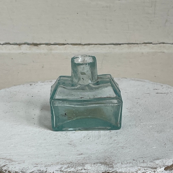 Old Glass Inkwell - Etsy