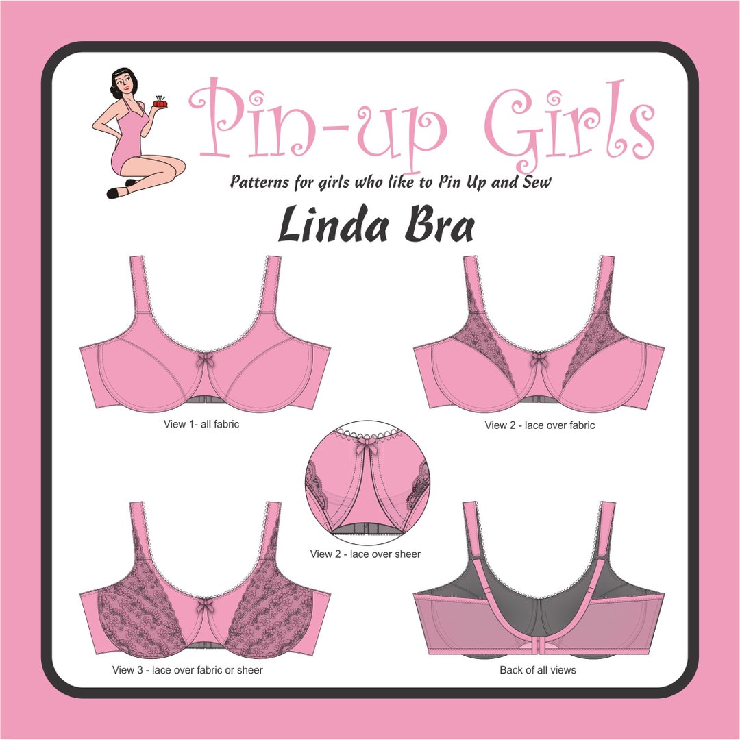 Bra Making Supplies Pin-Up Girls: 'Linda' Partial Band Bra Pattern