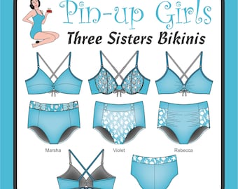 THREE SISTERS BIKINI Pattern  by Pin Up Girls