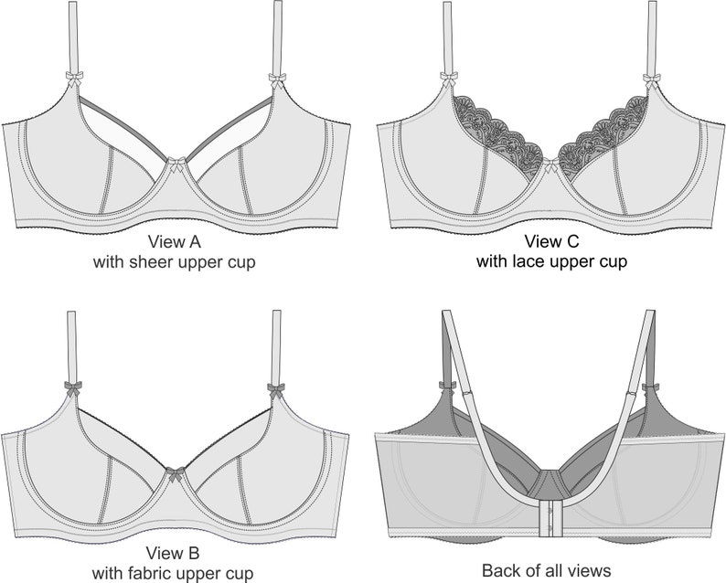 FREJA Bra PATTERN A Pin Up Girls Original Pattern image 2