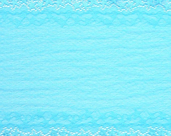 Nine Inch Turquoise Blue Star Stretch Lace