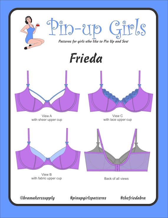 Frieda Partial Band Bra Pattern A Pin Up Girls Original Pattern