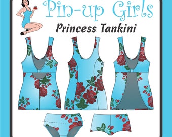 PRINCESS TANKINI PATTERN  by Pin Up Girls