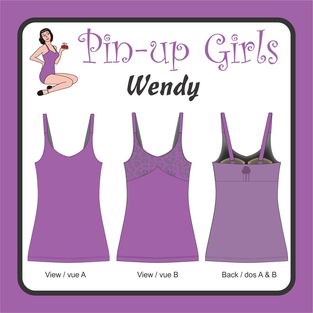 WENDY Bra-in-a-tank-top PATTERN de Pin Up Girls - Etsy España