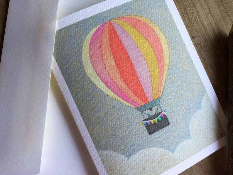Hot Air Balloon Blank Stationery