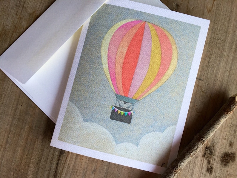 Hot Air Balloon Blank Stationery