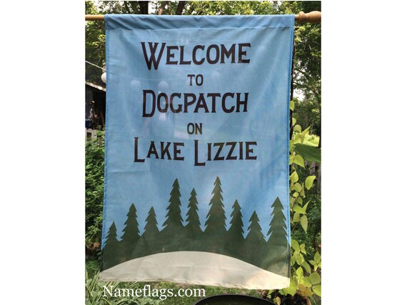 Personalized Welcome To The Lake Flag Garden Or House Flag Etsy