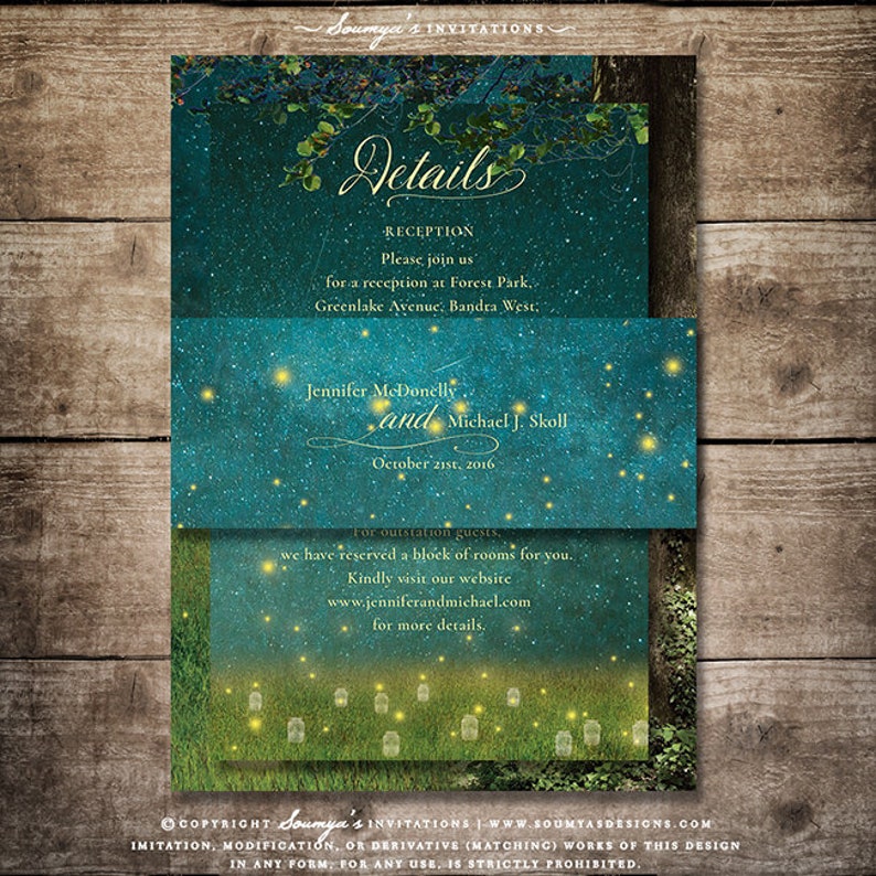 Enchanted Forest Wedding Invitation Template