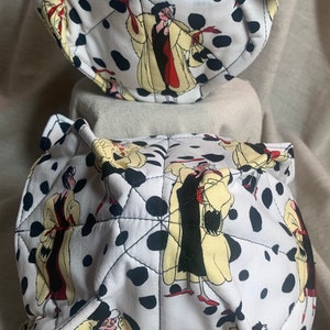 Cruella Deville and Dalmatians Food Bowl Cozy/ Microwave