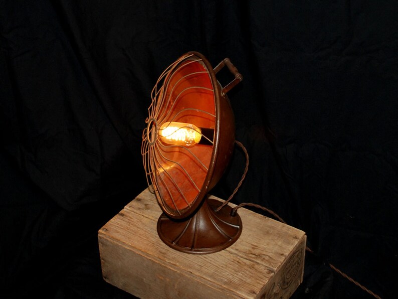 Vintage Heater Table Lamp Etsy
