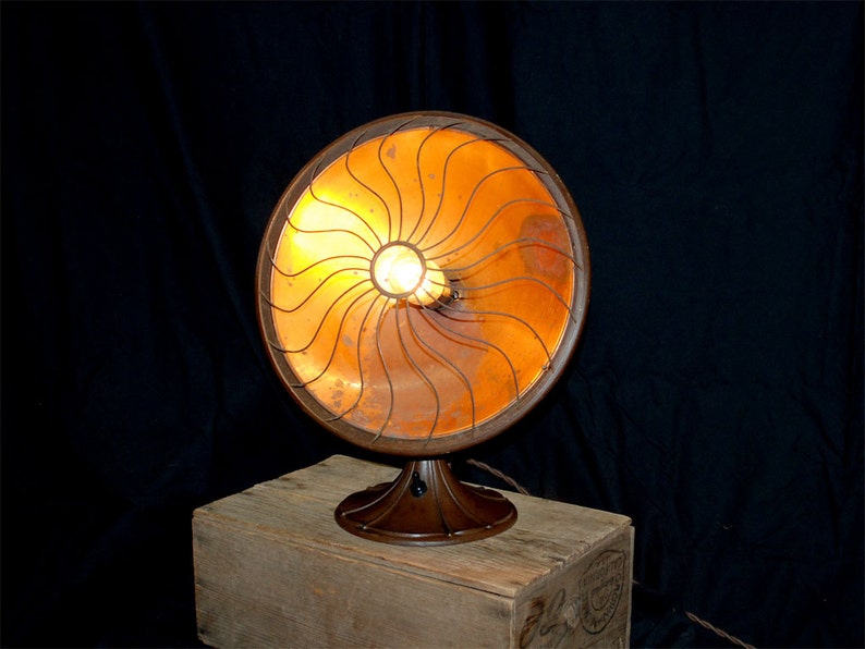 Vintage Heater Table Lamp Etsy