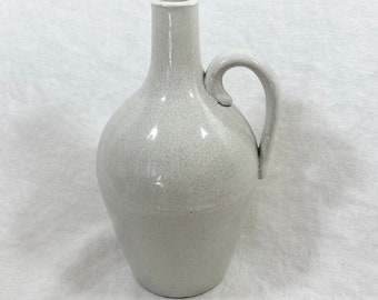 Antique Stoneware Jug, Farmhouse Neutral Vase