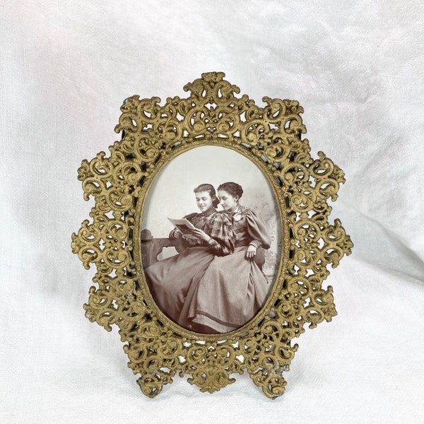 Antique Picture frame, Gold Filligree