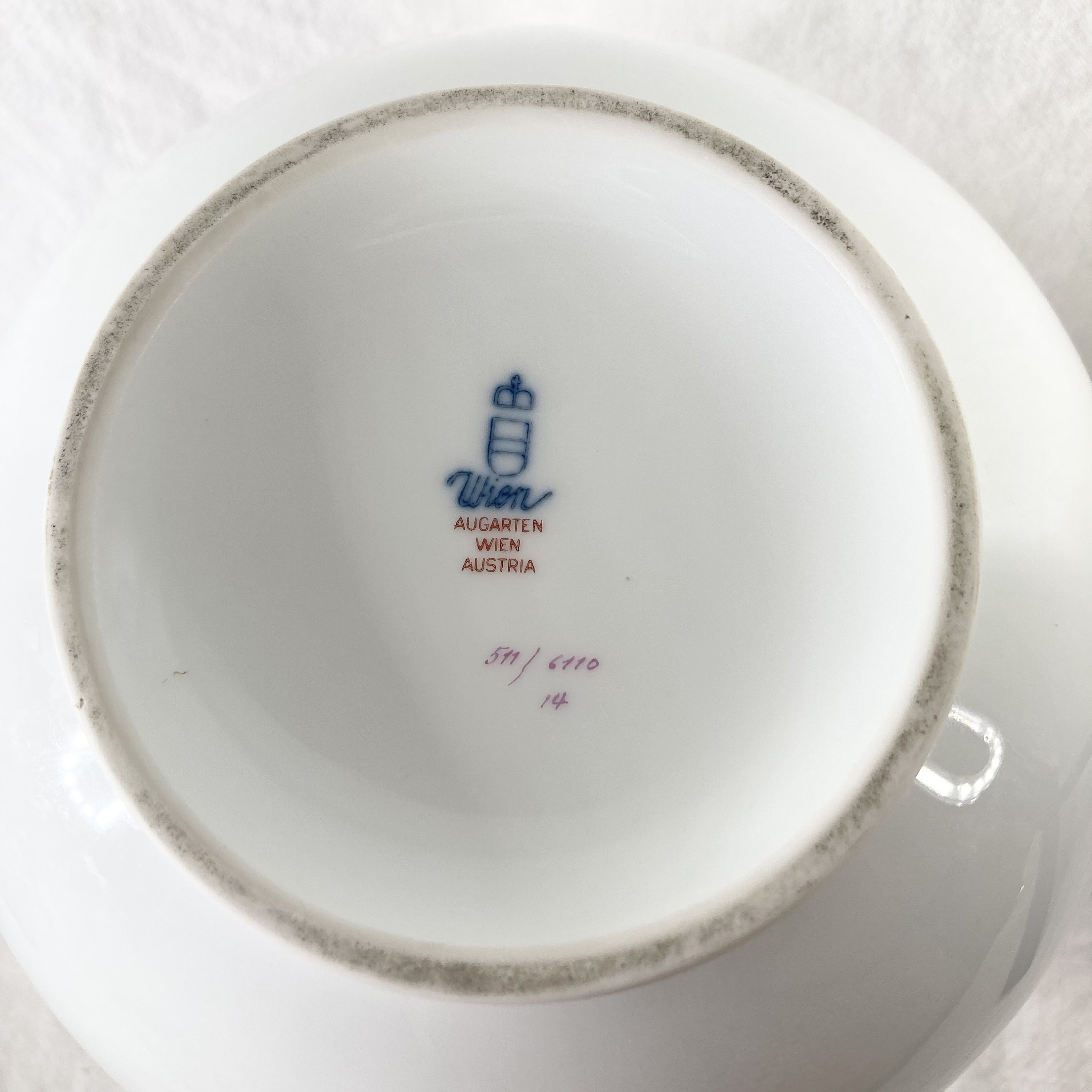 Large Hand Painted Augarten Vienna Porcelain Vase, Pink Maria