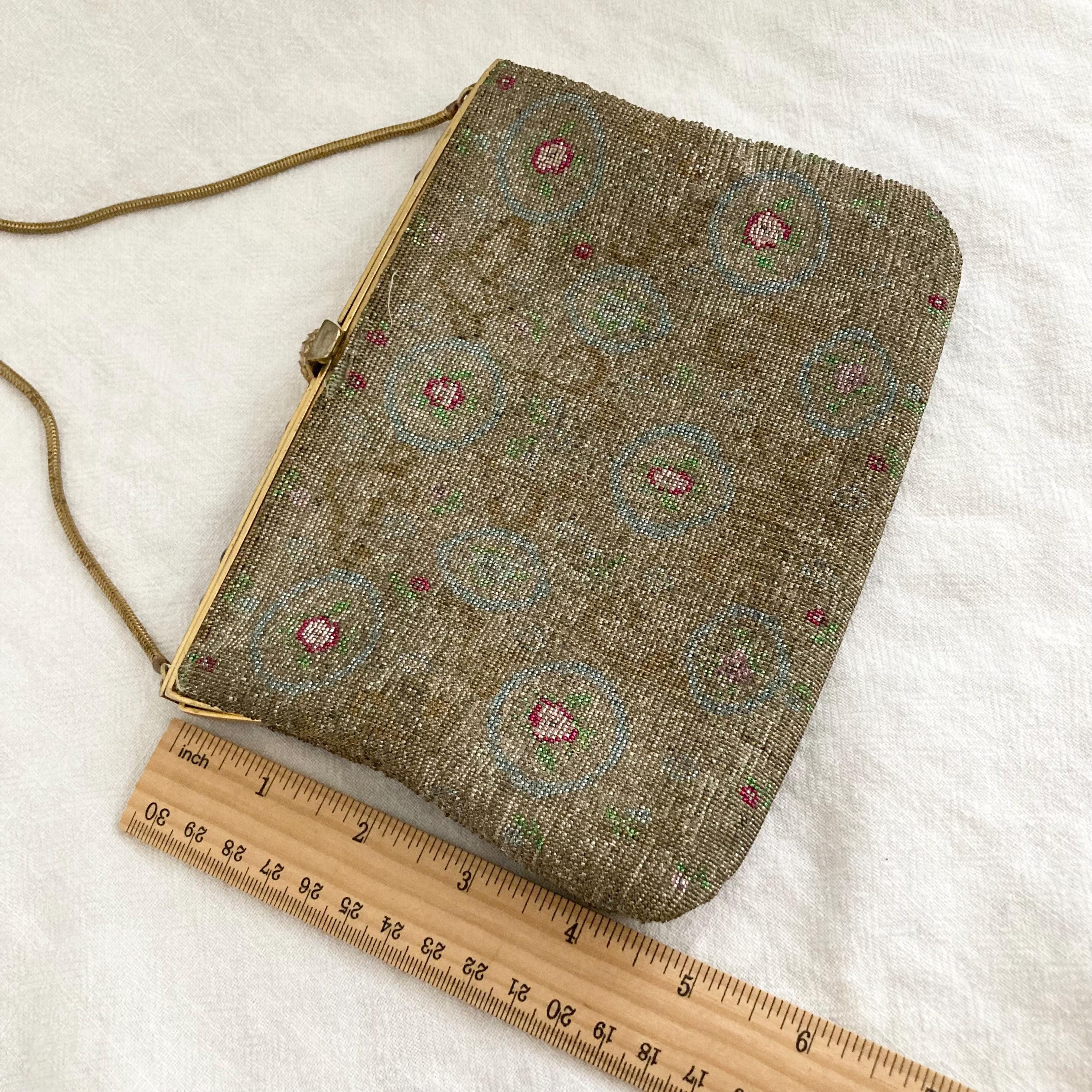 Antique Micro Beaded Purse Evening Bag - Etsy
