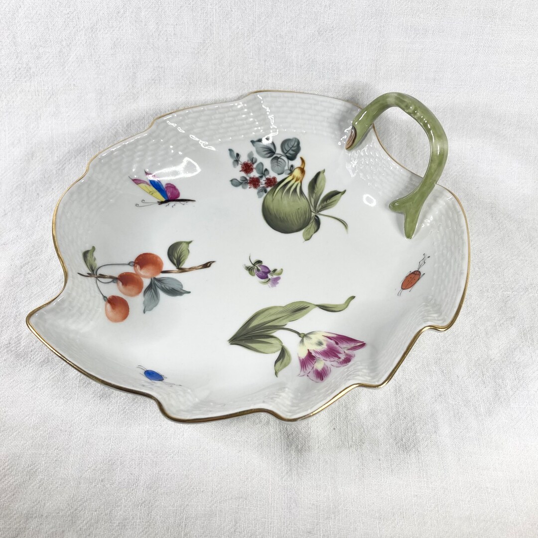 Vintage Herend Market Garden Pattern 8" Leaf Dish - Etsy