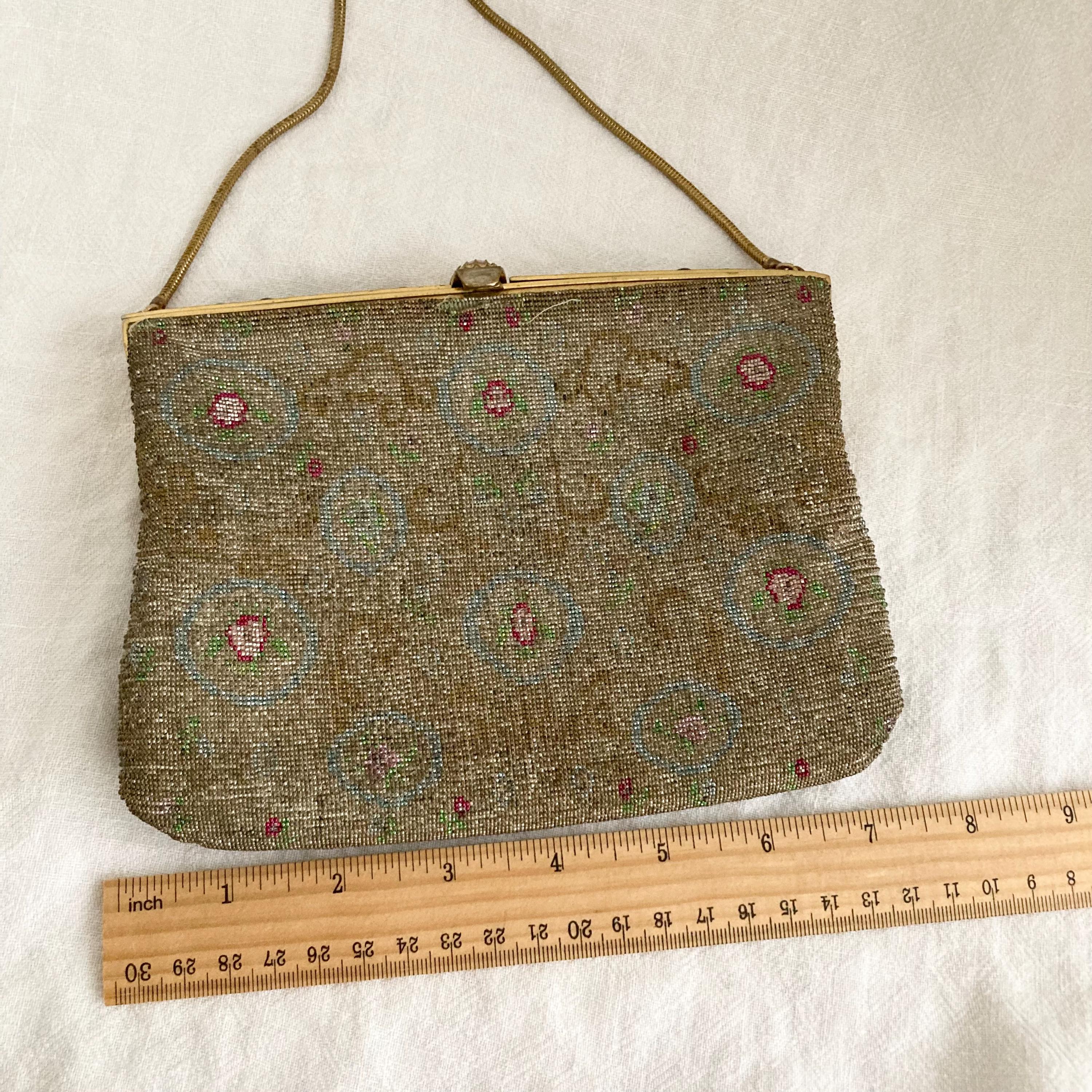 Antique Micro Beaded Purse Evening Bag - Etsy