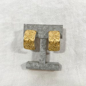 Oversized Norma Jean Clip Earrings, Signed 1980s Half Hoop Designer Vintage