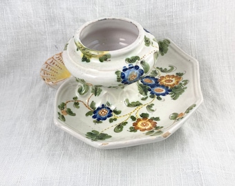 Italiaanse inktpot, antieke keramische faience