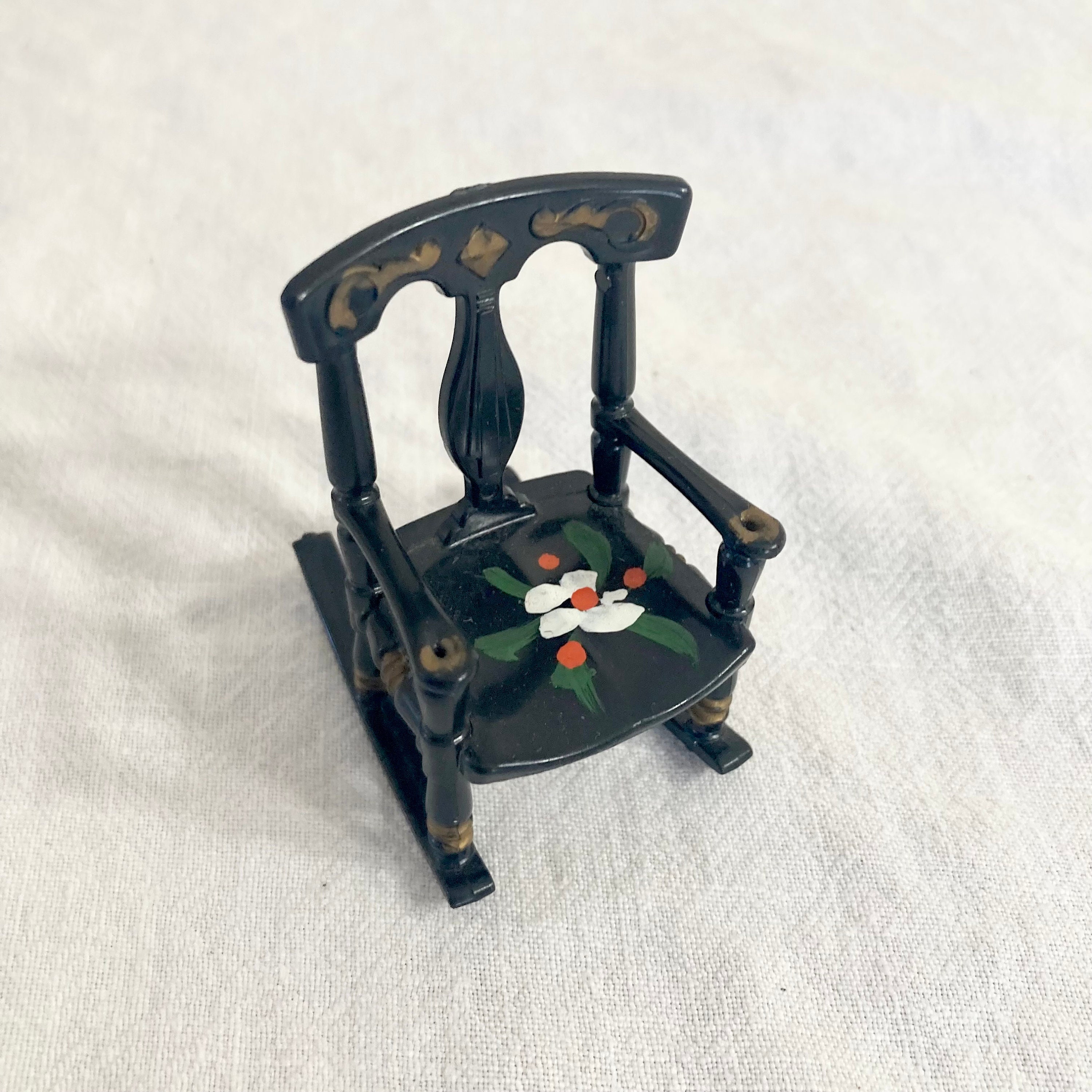 希少 ヴィンテージ ヒッチコックチェア スツール ラッシュシート 黒×ゴールド ハイスツール 同色2脚セット 座面高70cm クッションチェア