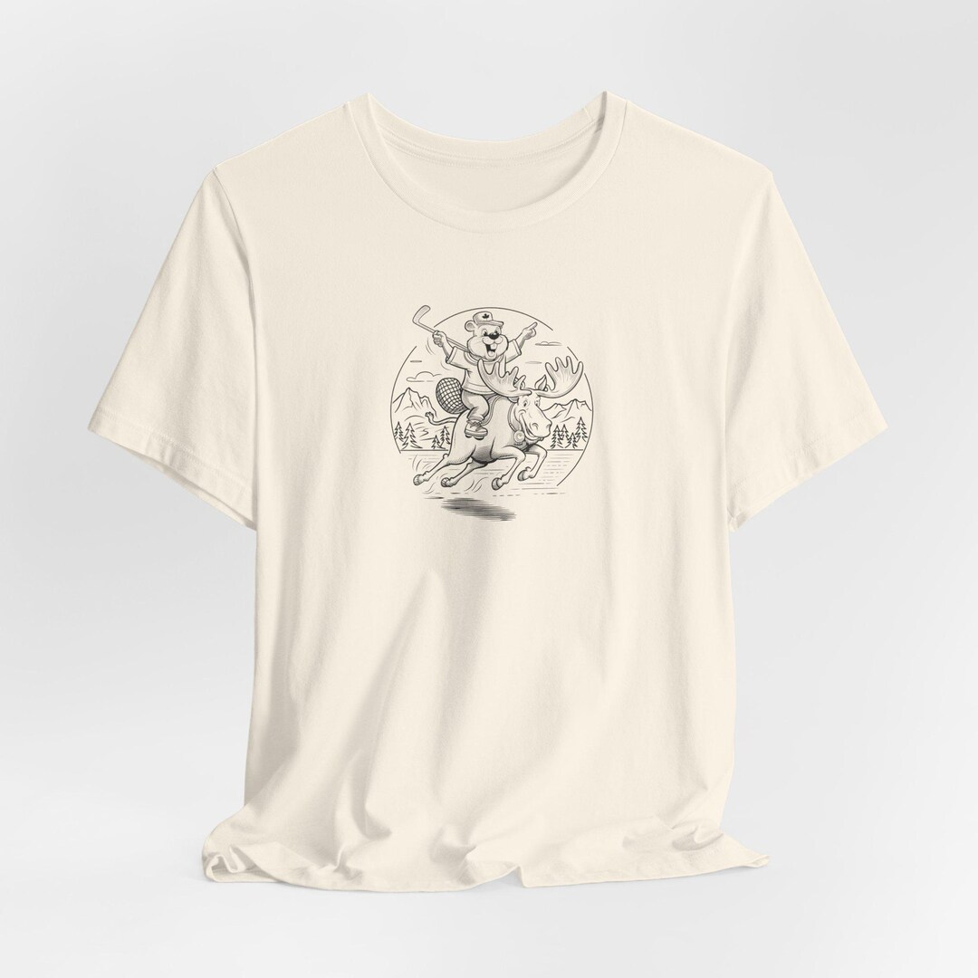 Canadian Beaver Riding Moose T-shirt – Canada Day Tee, Adventure Shirt ...
