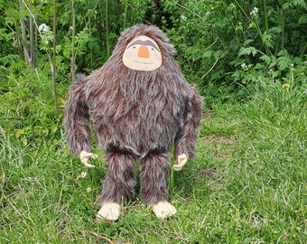 Nigel The Sasquatch - The Cuddly Bigfoot - Handmade Brown Faux Fur Stuffed Toy