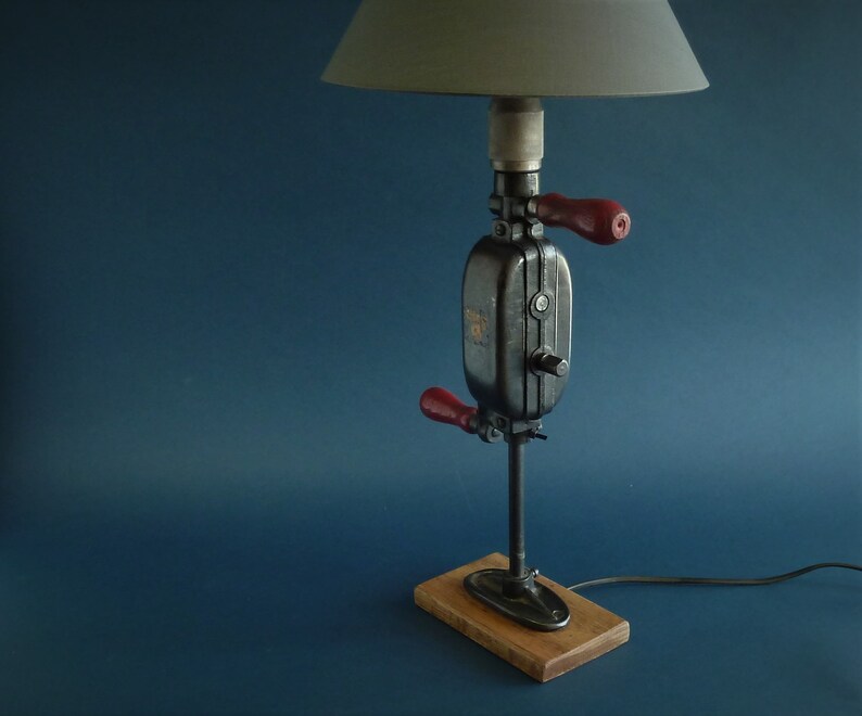 Vintage Hand Drill Lamp Etsy