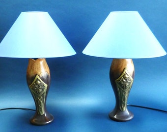 Een paar art deco tafellampen A.Fossey