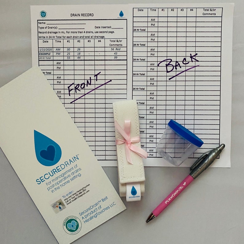 JP Drain Care, Securedrain Belt Kit, Post Mastectomy, Reconstruction