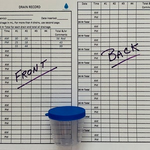 JP Drain Record Form. Post Mastectomy Drain Care, Record JP Drainage ...