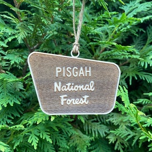 Adorno del bosque nacional de Pisgah / Adorno PNF / Adorno de Pisgah / Adorno del árbol de Navidad / Adorno de réplica del bosque nacional de Pisgah