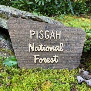 Pisgah National Forest Sign - 12" W | PNF Sign | Pisgah Sign | PNF Art | Pisgah National Forest Art | Pisgah Sign | PNF Replica Sign