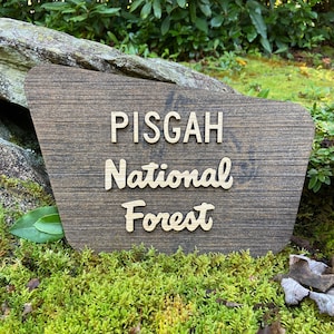 Pisgah National Forest Sign - 12" W | PNF Sign | Pisgah Sign | PNF Art | Pisgah National Forest Art | Pisgah Sign | PNF Replica Sign