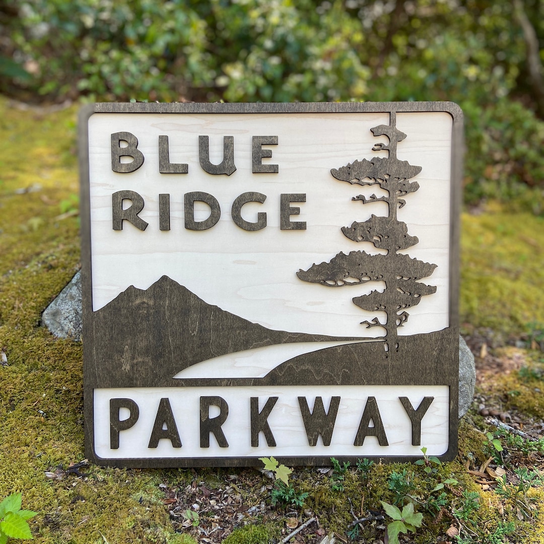 Blue Ridge Parkway Sign 18 W Large Blue Ridge Parkway Art Blue Ridge