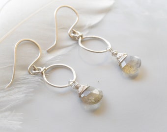 Danu Sterling Silver Labradorite Drop Earrings