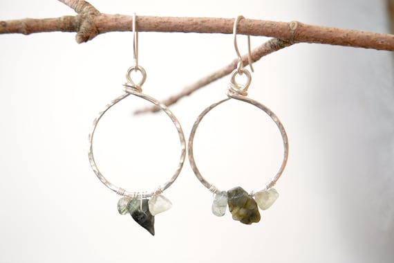 Tranquil Trilogy Hoop Earrings – Sterling Silver or Copper