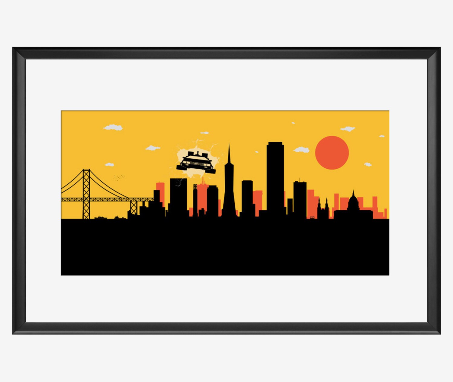 San Francisco Skyline Print San Francisco art San Francisco Etsy