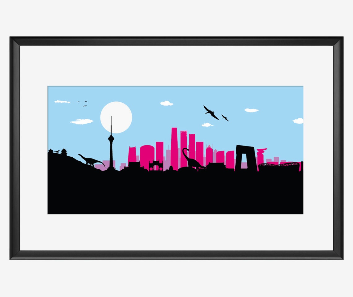 Beijing Skyline Beijing Art Beijing Poster Beijing Print Etsy