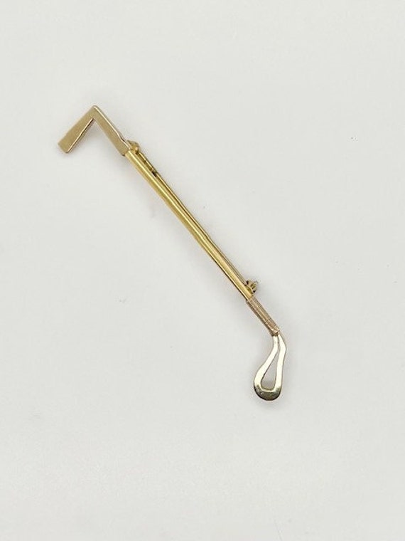 Retro 10k Yellow/White Gold Golf Club Pin