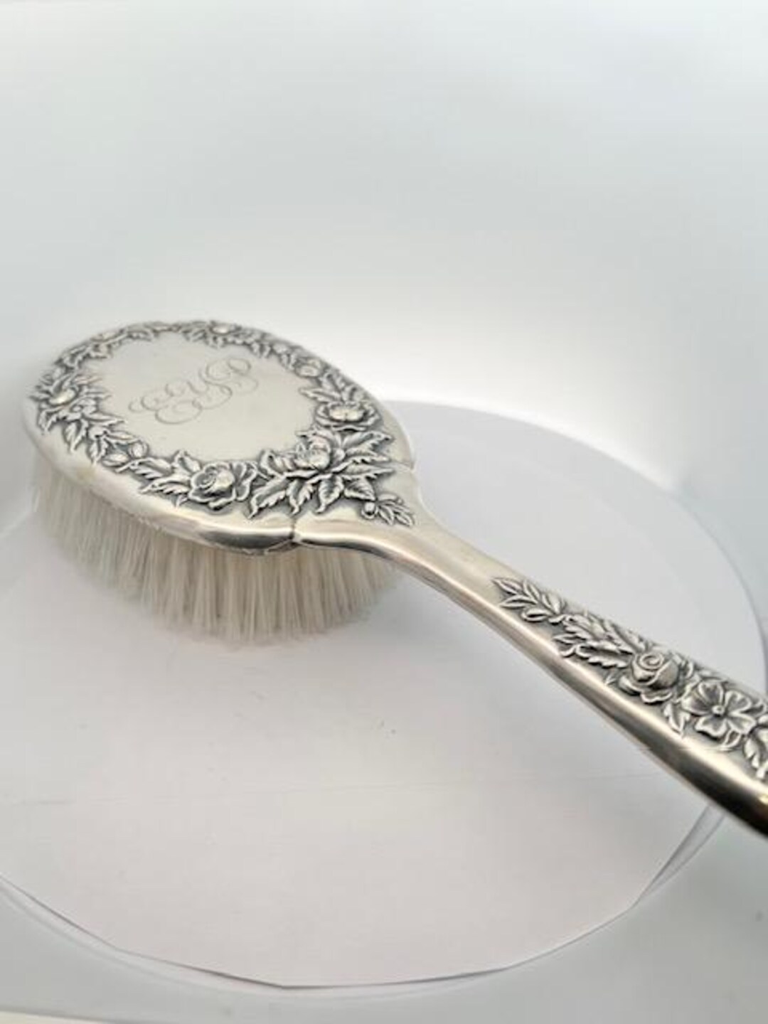 アンティーク 年代不詳 Sterling silver ブラシと櫛桐箱 その他