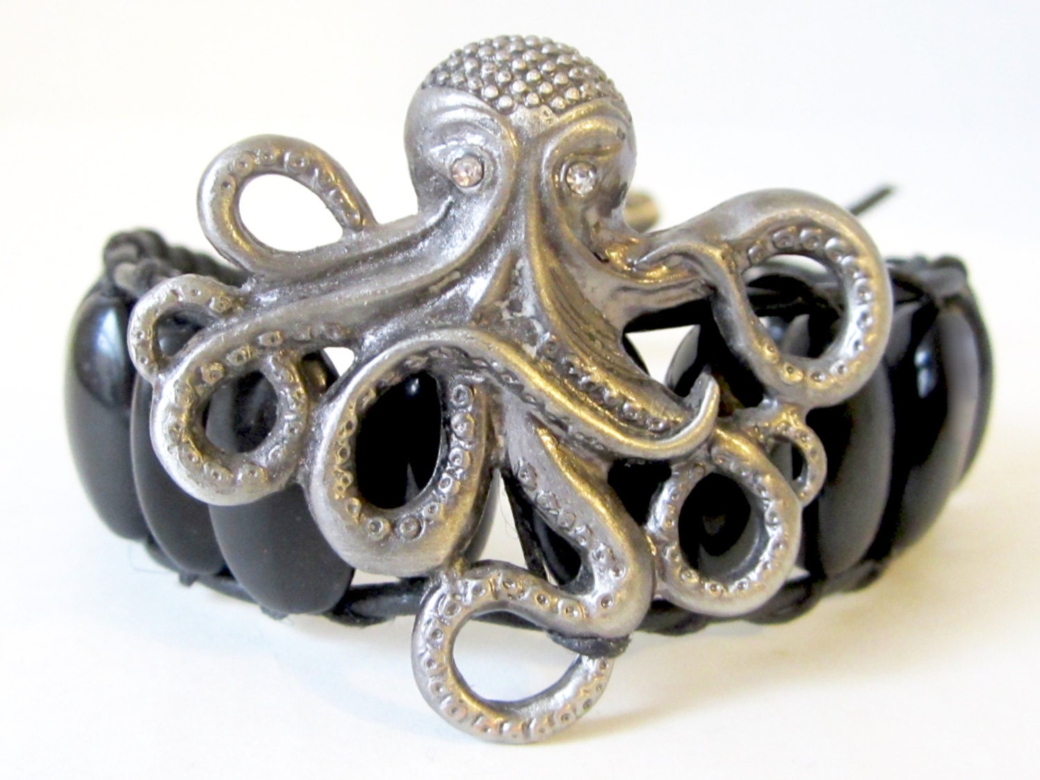 Pulsera de pulpo envoltura de pulpo de plata grande Etsy